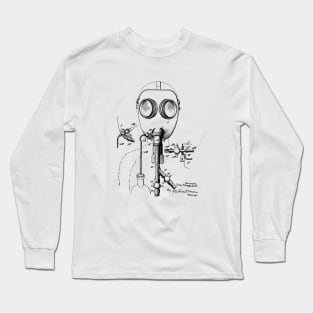 MASK VINTAGE PATENT DRAWING Long Sleeve T-Shirt